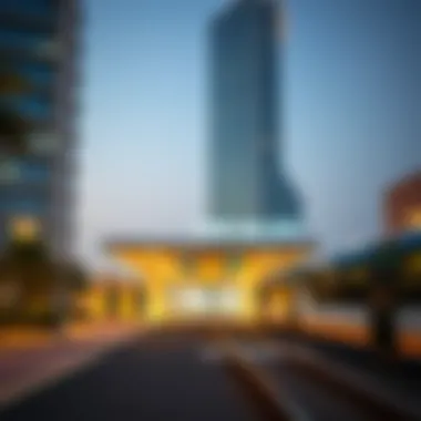 Dubai Metro station exterior view