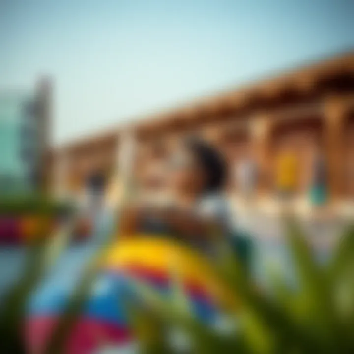 Visitors enjoying recreational activities at Dubai Park and Resort