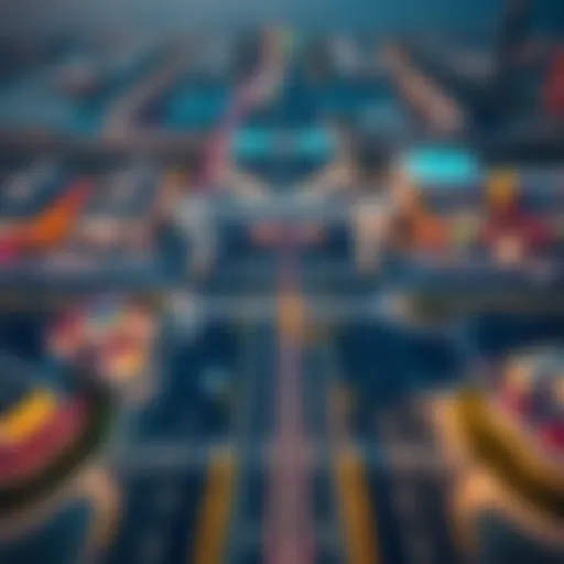 Aerial view of Dubai showcasing Salik toll gates