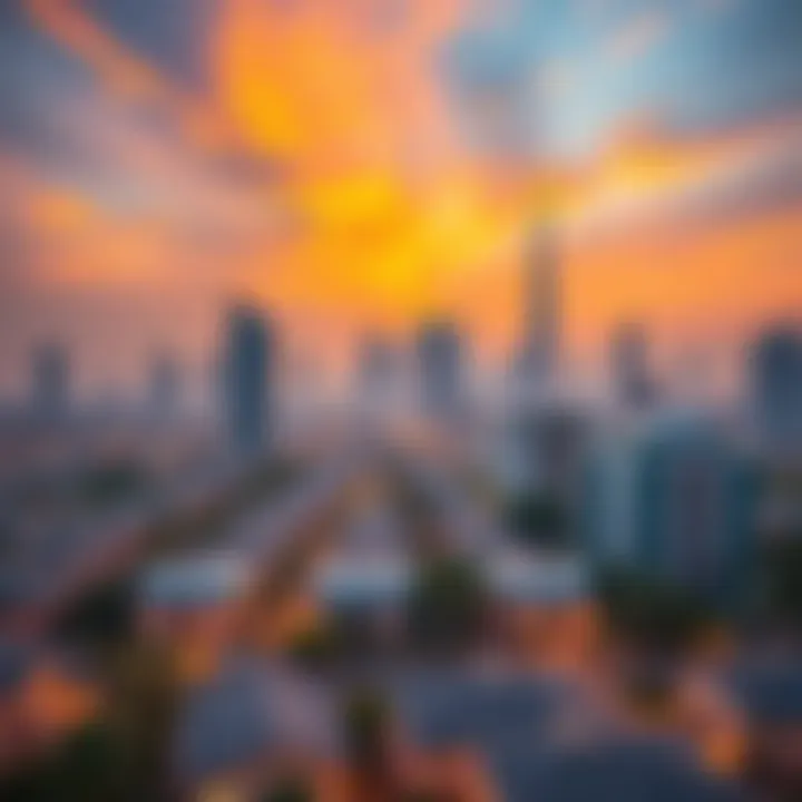 Dubai skyline showcasing residential areas