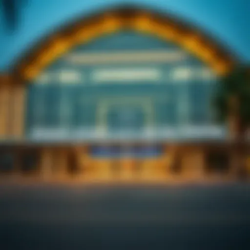 Exterior view of Dubai Sports City Metro Station showcasing modern architecture