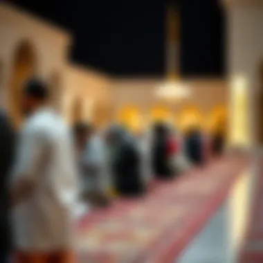 Community members engaging in prayers during Eid ul Fitr.