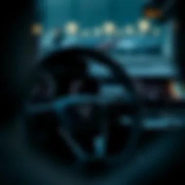 A close-up of an electric vehicle dashboard showcasing advanced technology
