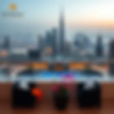 Stunning Dubai Skyline from Elysium 2 Residence Panoramic view of Dubai skyline from Elysium 2 Residence