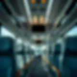 Luxury bus interior view