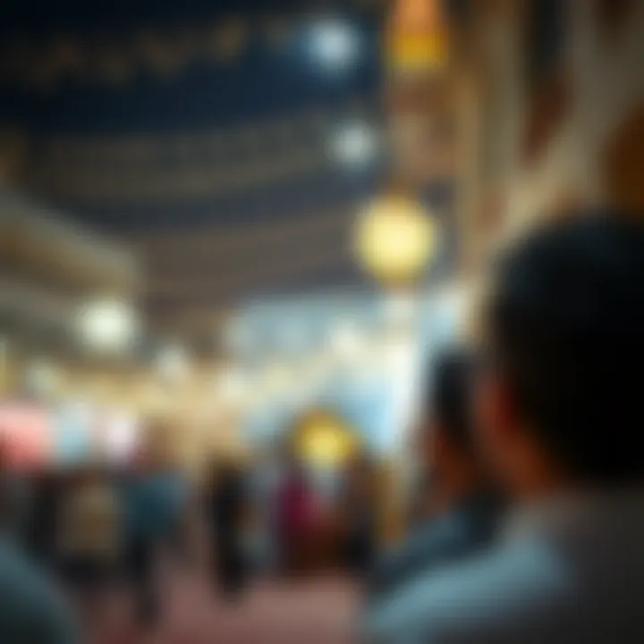 A vibrant community gathering in Dubai, illustrating the social connections fostered during the holy month.