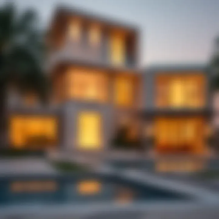 A modern villa representing luxurious property options in Dubai