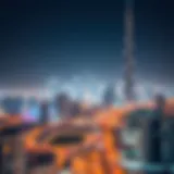 A panoramic view of Dubai's skyline showcasing real estate development