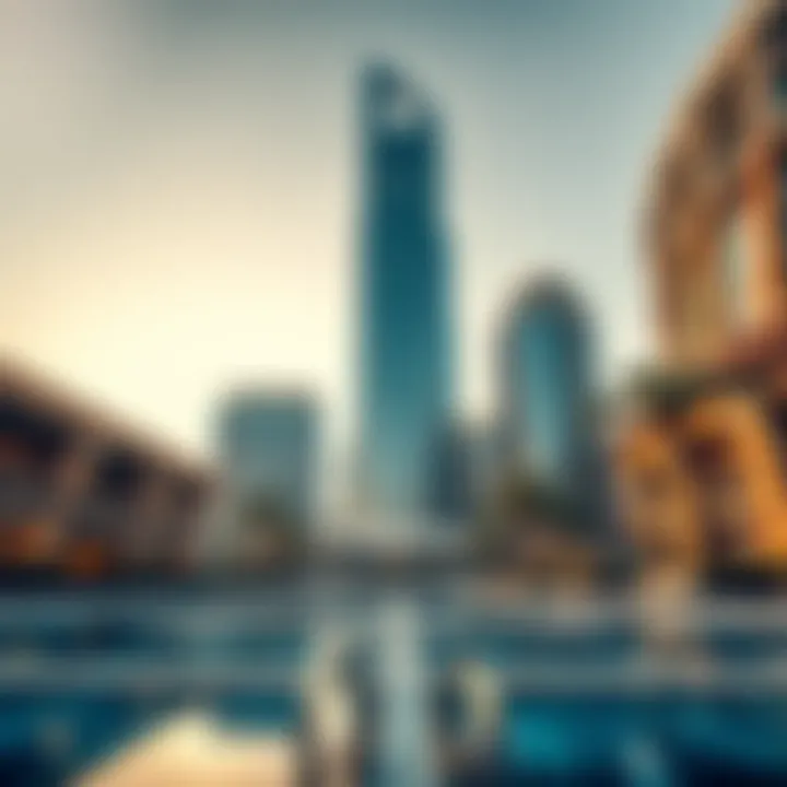 Architectural Marvel of Al Habtoor City Architectural marvel of one of the towers in Al Habtoor City