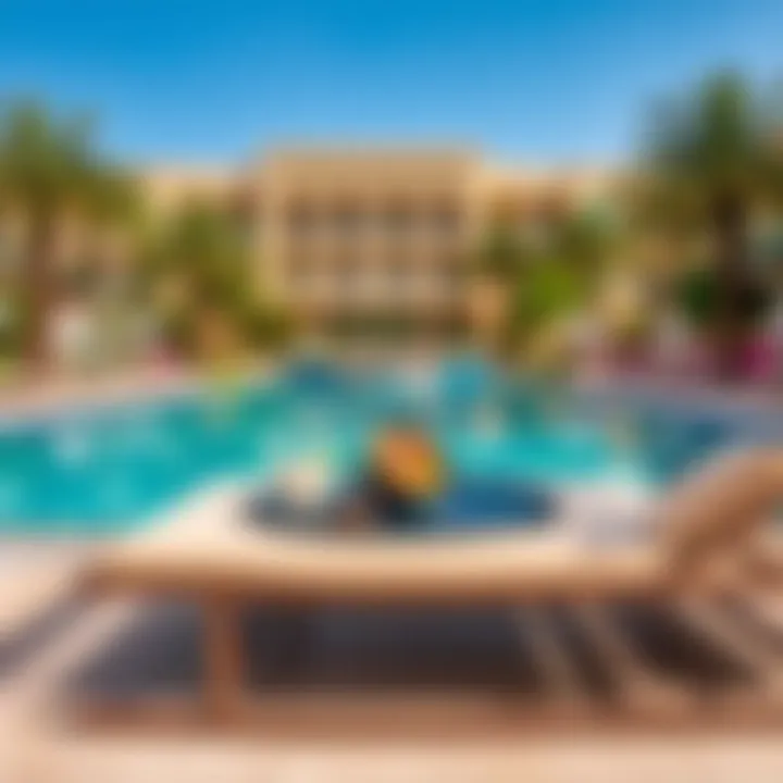 Lifestyle Amenities in Al Habtoor City Vibrant lifestyle amenities in Al Habtoor City including pools and gardens