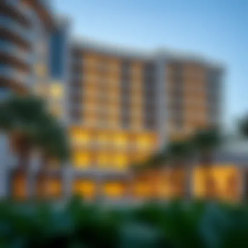 Architectural Marvel of Al Hamra Residence Stunning architectural view of Al Hamra Residence