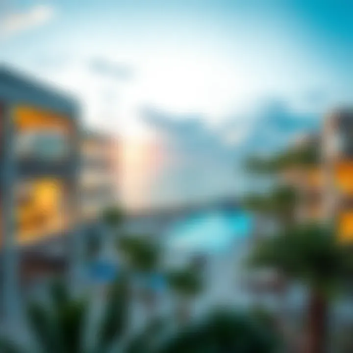 Luxurious beachfront properties overlooking the sea