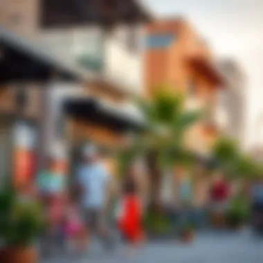 Vibrant community life in الجافليه showcasing local amenities