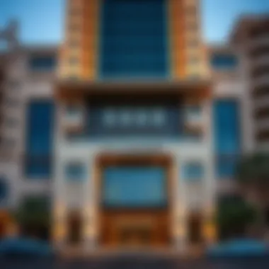 Striking Exterior of the Al Mansoori Building Exterior view of the Al Mansoori Building on Hamdan Street