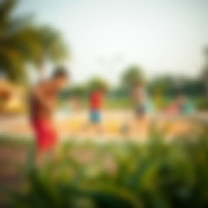 Children engaging in various recreational activities at Al Mushrif Park