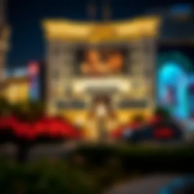 Nighttime illumination of Al Nasser Square highlighting its vibrant atmosphere