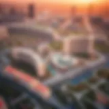 Aerial view of Al Rashidiya showcasing its residential areas and parks