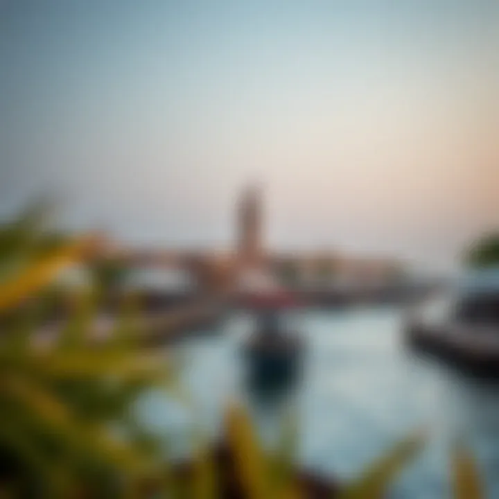 Scenic view of the waterfront at Al Seef, blending history with modernity
