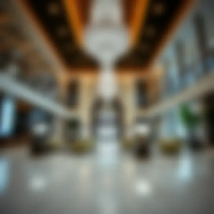 Luxurious interior lobby of Al Sima Tower highlighting exquisite design