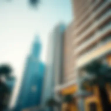 Stunning exterior view of Al Sima Tower showcasing its modern architecture