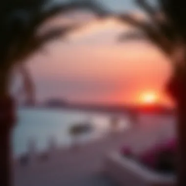 Breathtaking view of Alraha Beach at sunset