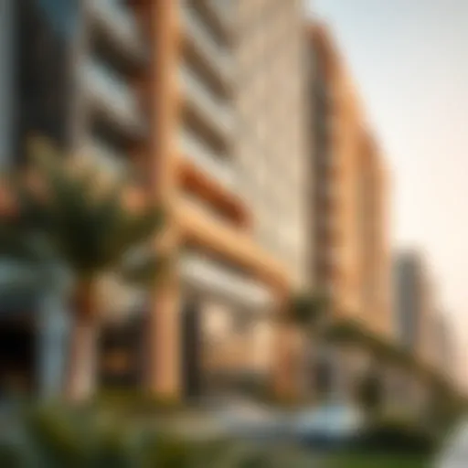 Exterior view of Apricot Towers showcasing its modern design