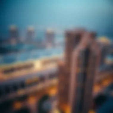 Panoramic view from the top of Apricot Towers