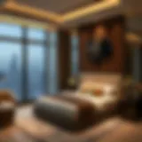 Luxurious bed space interior showcasing modern decor