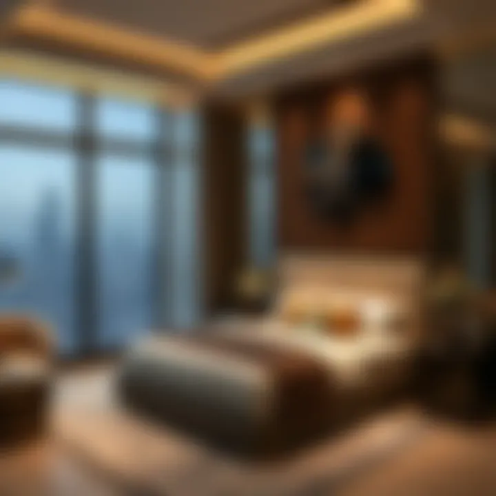 Luxurious bed space interior showcasing modern decor