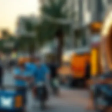 Vibrant community atmosphere near Emirates Tower