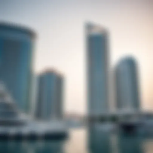 Stunning architectural view of Continental Tower Marina showcasing its modern design.