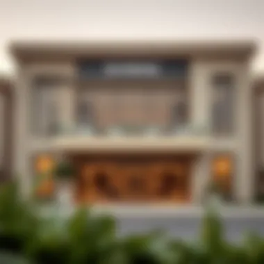 Elegant exterior of Damac Sales Office showcasing modern architecture