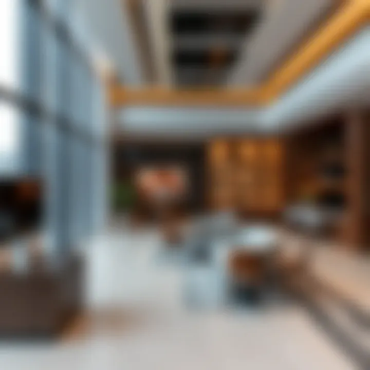 Interior view of the Damac Sales Office highlighting customer engagement areas