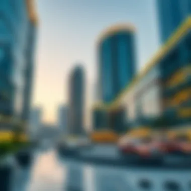 A panoramic view of DIFC co-working spaces that reflects Dubai's architectural elegance