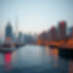 A panoramic view of Dubai Creek Harbour showcasing its stunning skyline