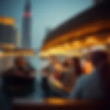 Tourists enjoying an abra ride on Dubai Creek