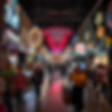 An entertainment zone filled with attractions and activities for visitors