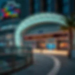 Dubai Marina Mall Metro Station exterior view