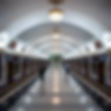 Elegant Interior Architecture of Dubai Marina Mall Metro Station Interior architectural design of the station