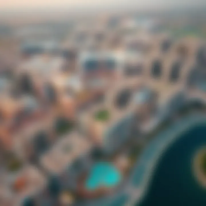 An aerial view of the Dubai South Pulse Residence development area