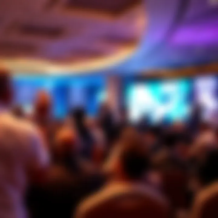 Participants engaging in discussions during a seminar at Dubai Trade Center.