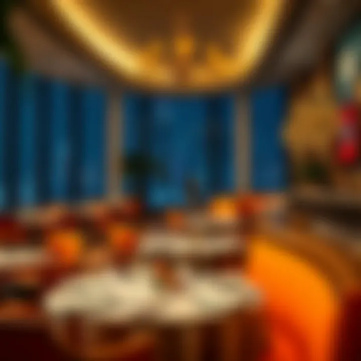 Elegant ambiance reflecting Dubai's rich culture in fine dining