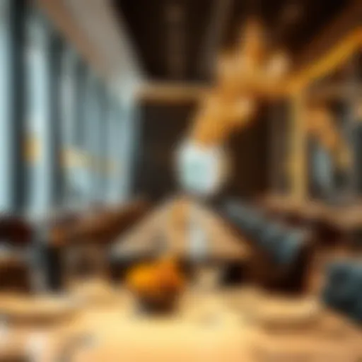 Luxurious dining setting at a Michelin star restaurant in Dubai
