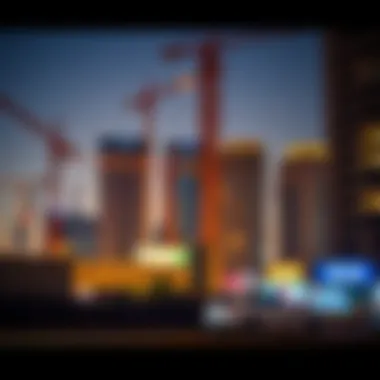 A bustling construction site symbolizing ongoing real estate developments