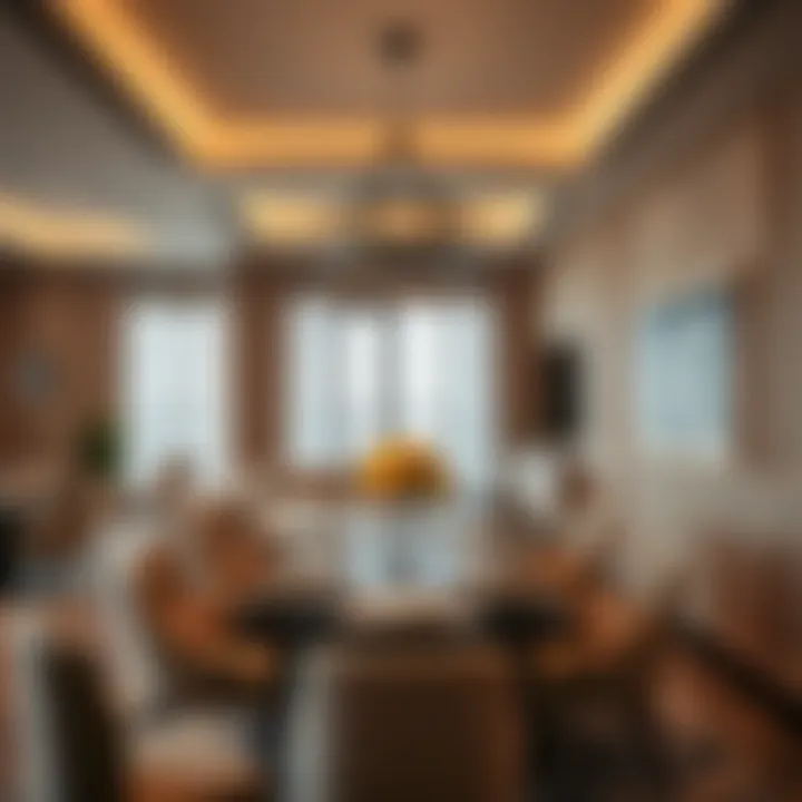 Sophisticated Dining Area in Hotel Apartment Elegant dining area in a hotel apartment