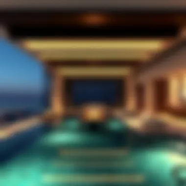 Exceptional Amenities of Ellington Beach House Amenities including a stunning infinity pool and lounge area