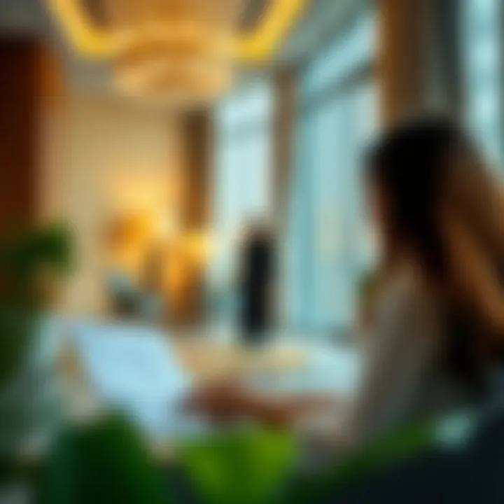 Preparing for Job Interviews A woman reviewing her resume and preparing for an interview