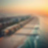 Stunning aerial view of Dubai's pristine beach with luxury properties