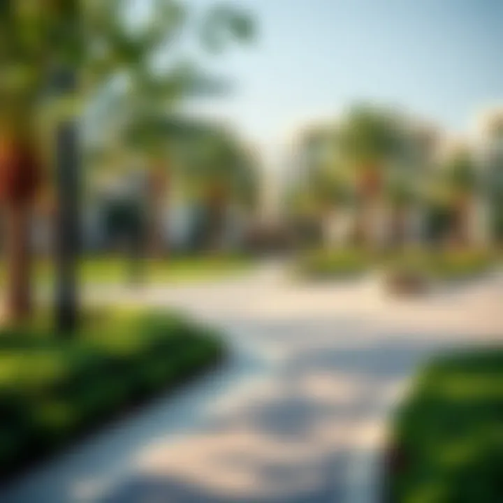 A serene park in Janayen Avenue promoting community well-being