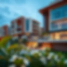 Stunning view of Janayen Avenue showcasing modern architecture